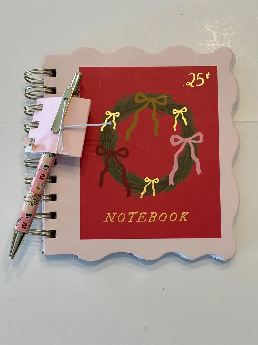 Fringe Festive Wreath Spiral Notebook and Pen Set